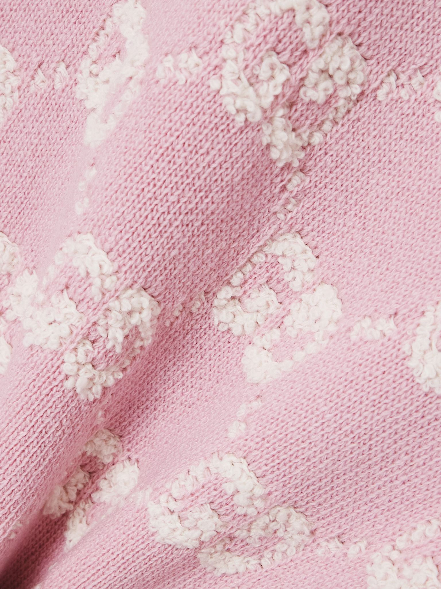 Wool bouclé-jacquard sweater Pink - 4