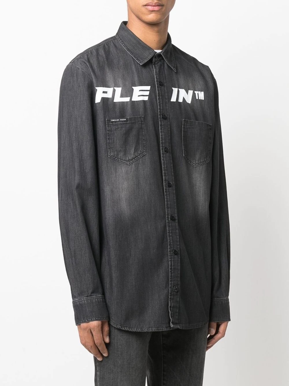 Plein™ logo denim shirt - 3
