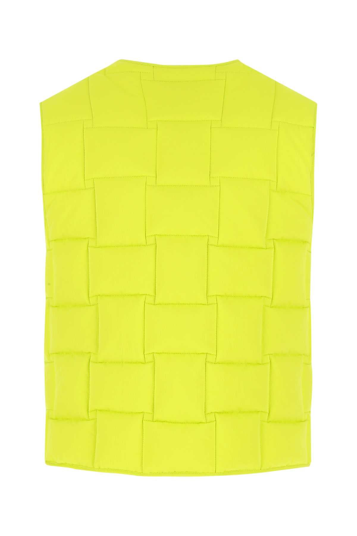 Bottega Veneta Women Acid Green Nylon Padded Vest - 2