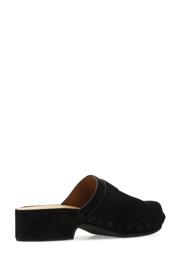 Black suede Joy clogs - 3