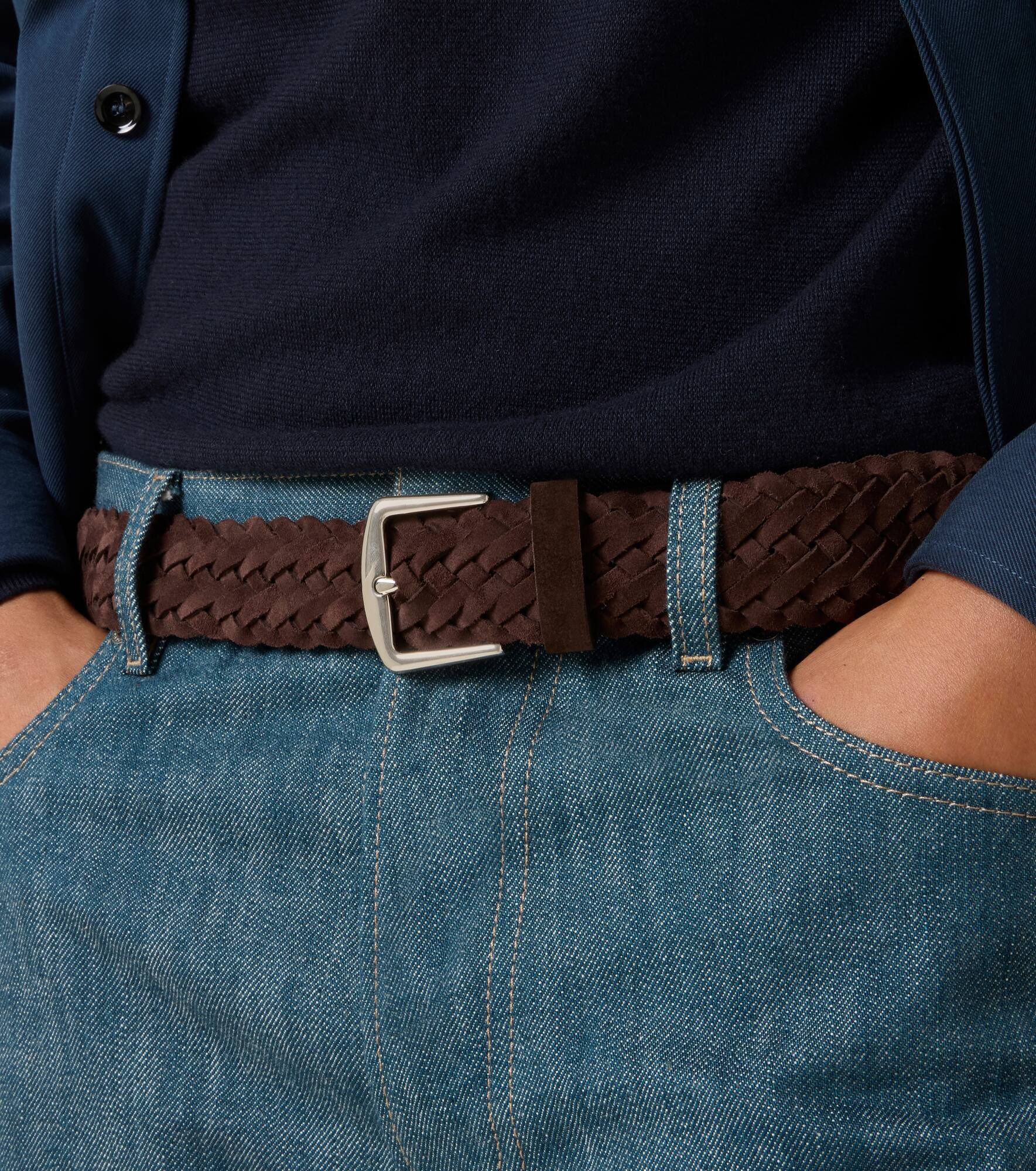 Woven suede belt - 3