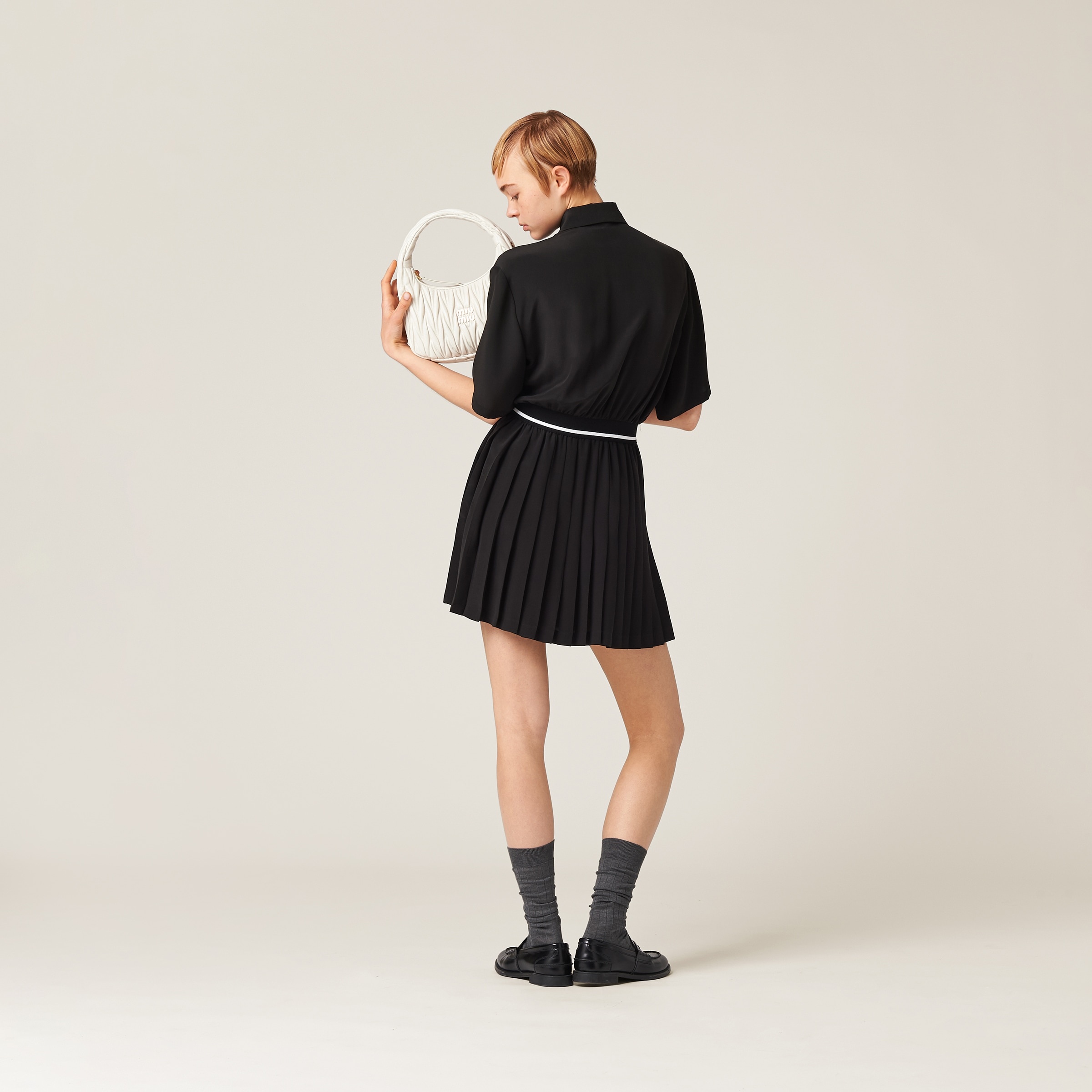 Crepe de chine mini-dress - 3