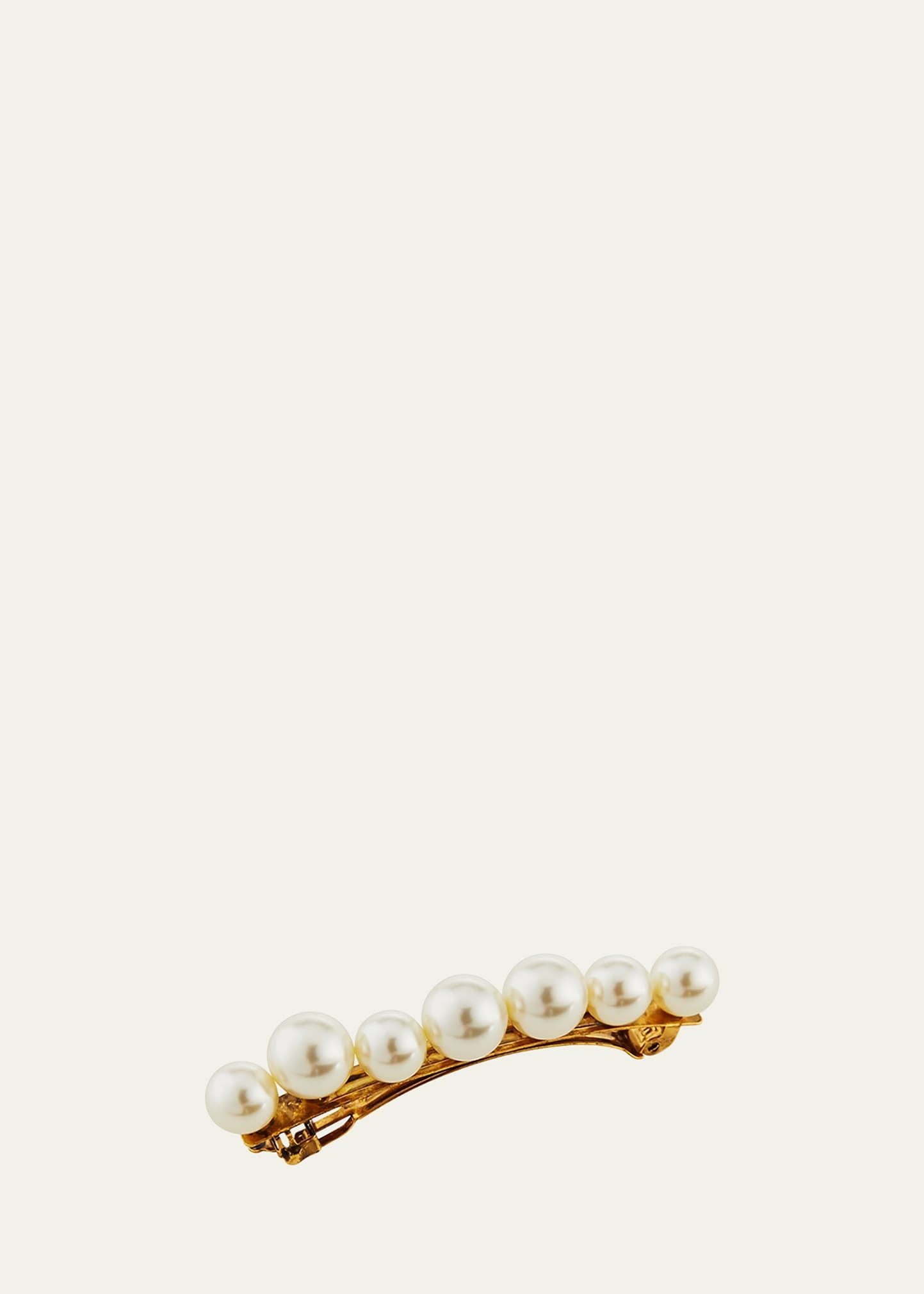 Gretal Glass Pearl Barrette - 1