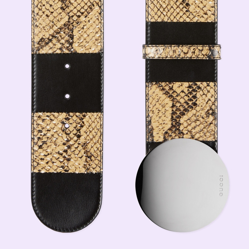 GUCCI Wide python belt outlook