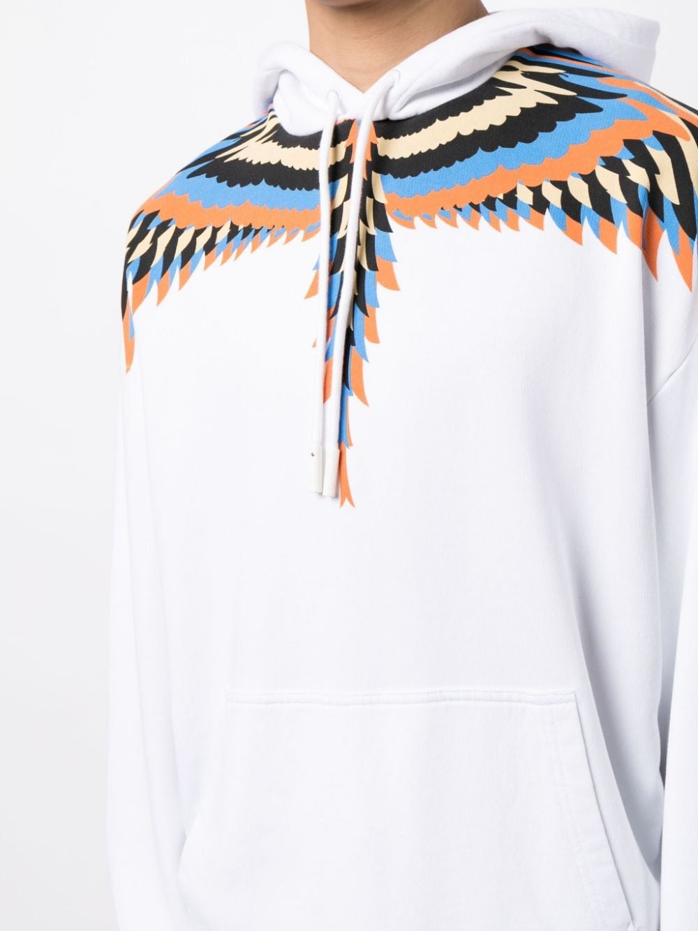Wings-print cotton hoodie - 5
