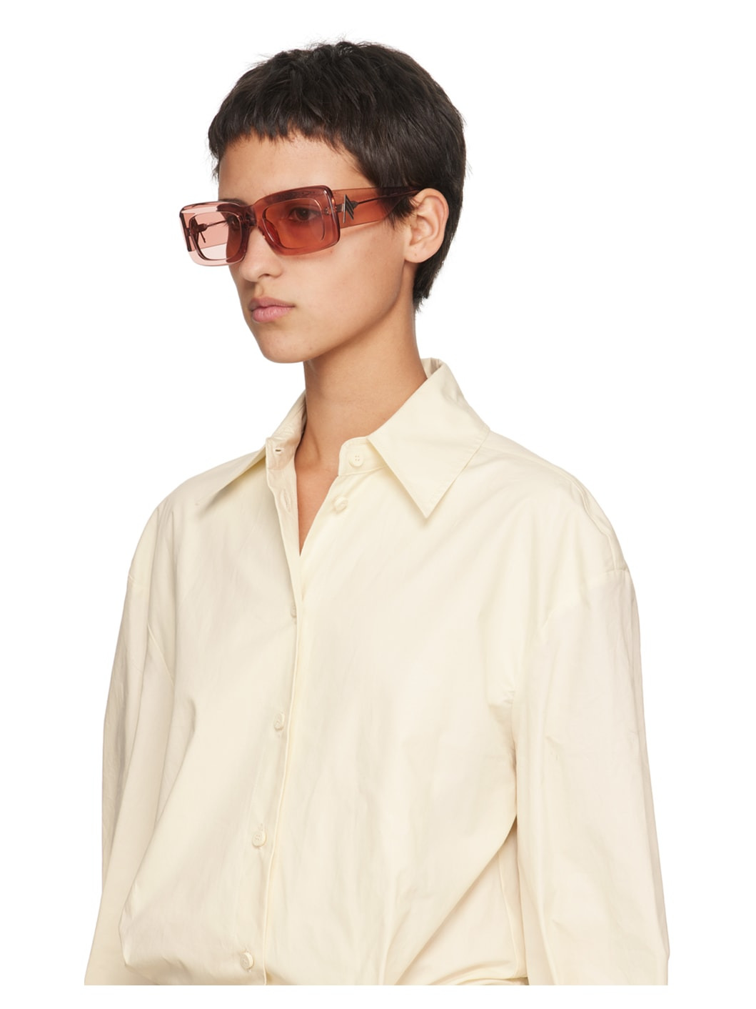 Orange Linda Farrow Edition Marfa Sunglasses - 4