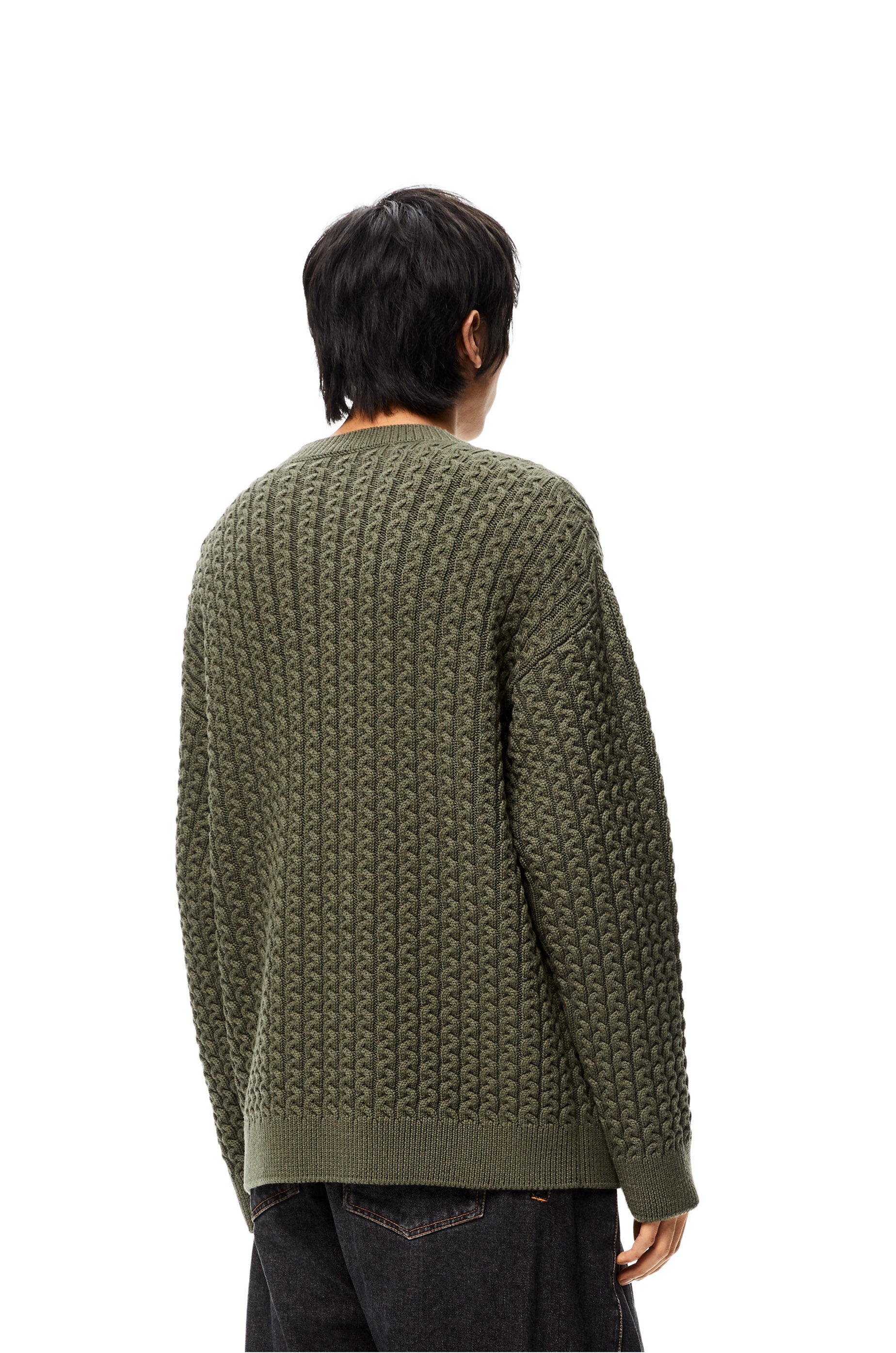 Cable Anagram sweater in wool - 4