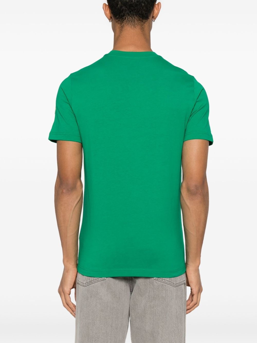 logo-embroidered cotton T-shirt - 3