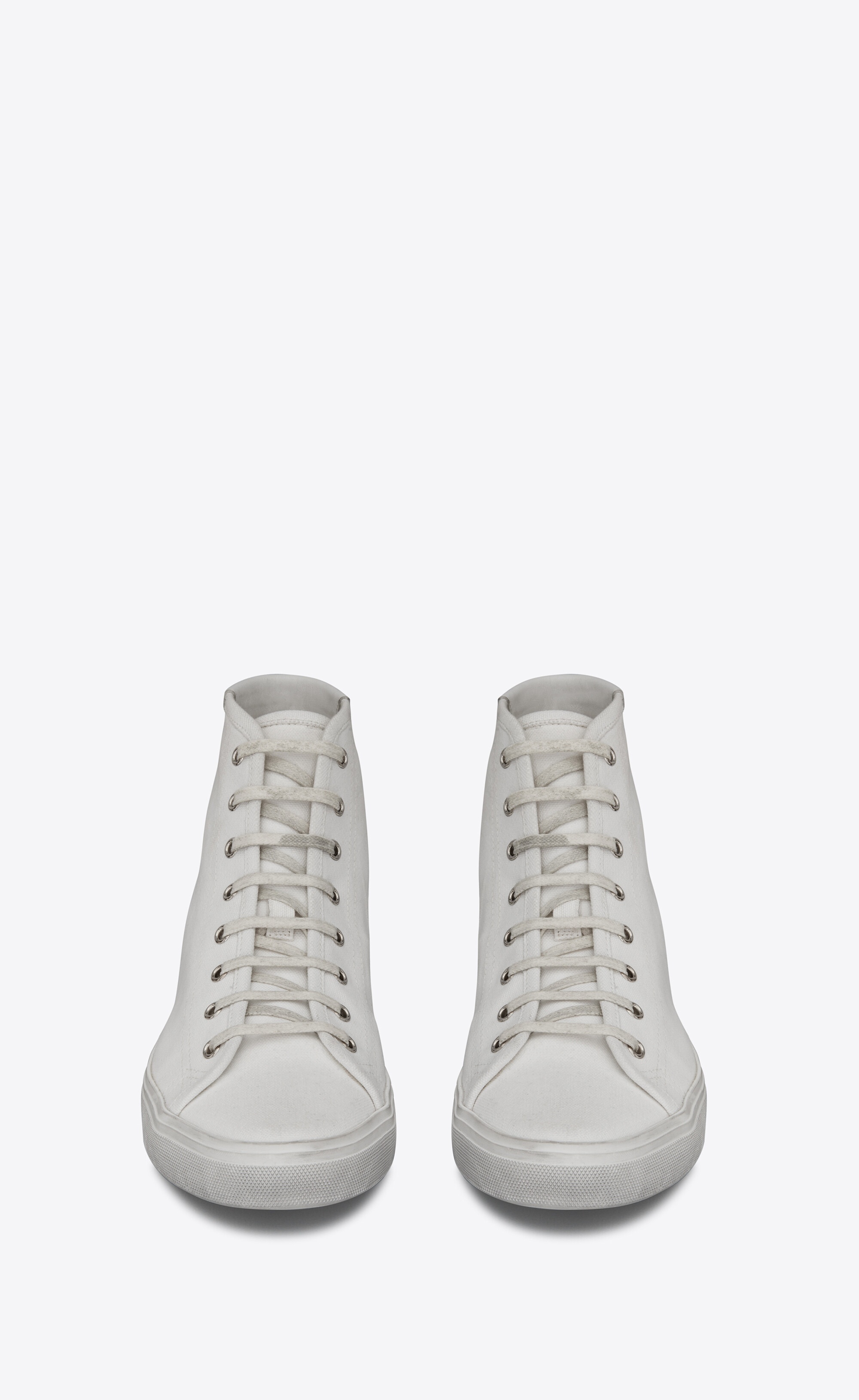 malibu mid-top sneakers in canvas and leather - 2