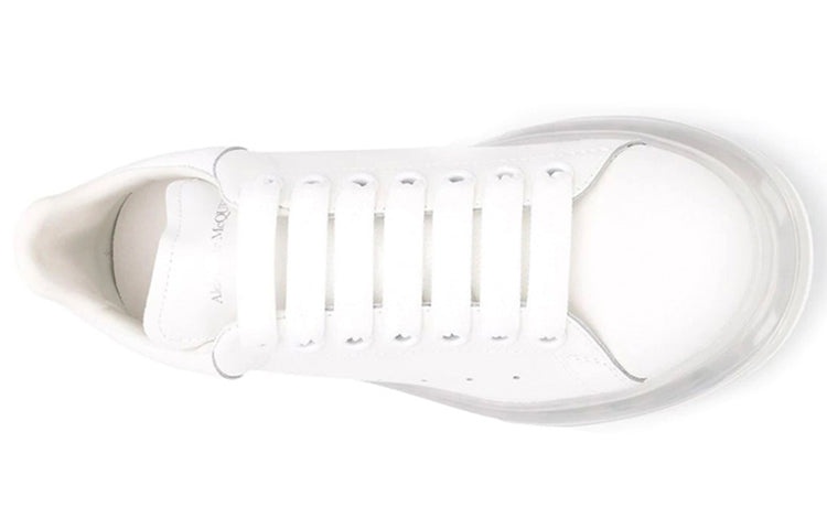 (WMNS) Alexander McQueen Oversized Sneaker 'White Clear Sole' 611698WHX989000 - 4