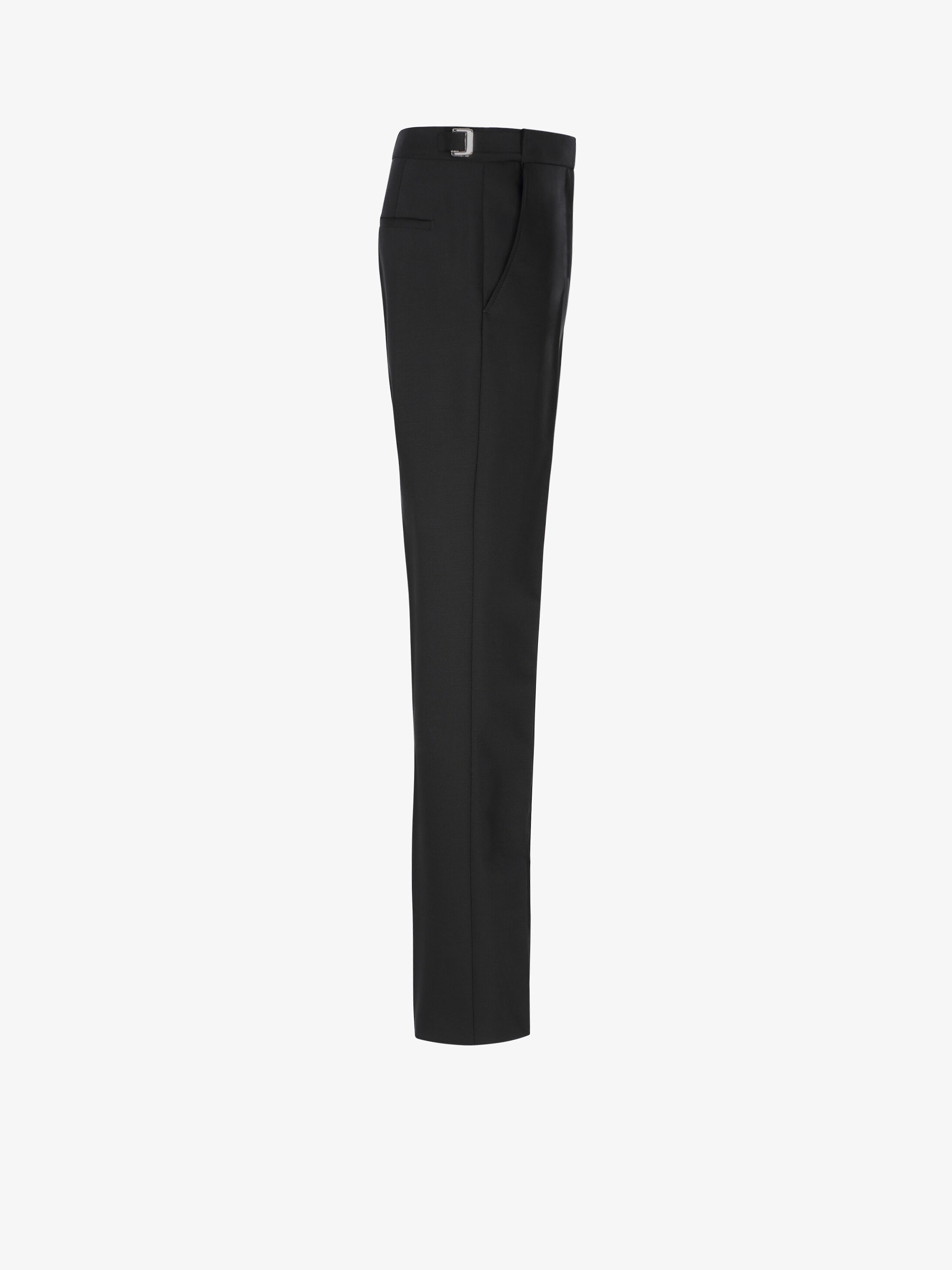 Slim fit pants in wool and mohair with metal details - 4