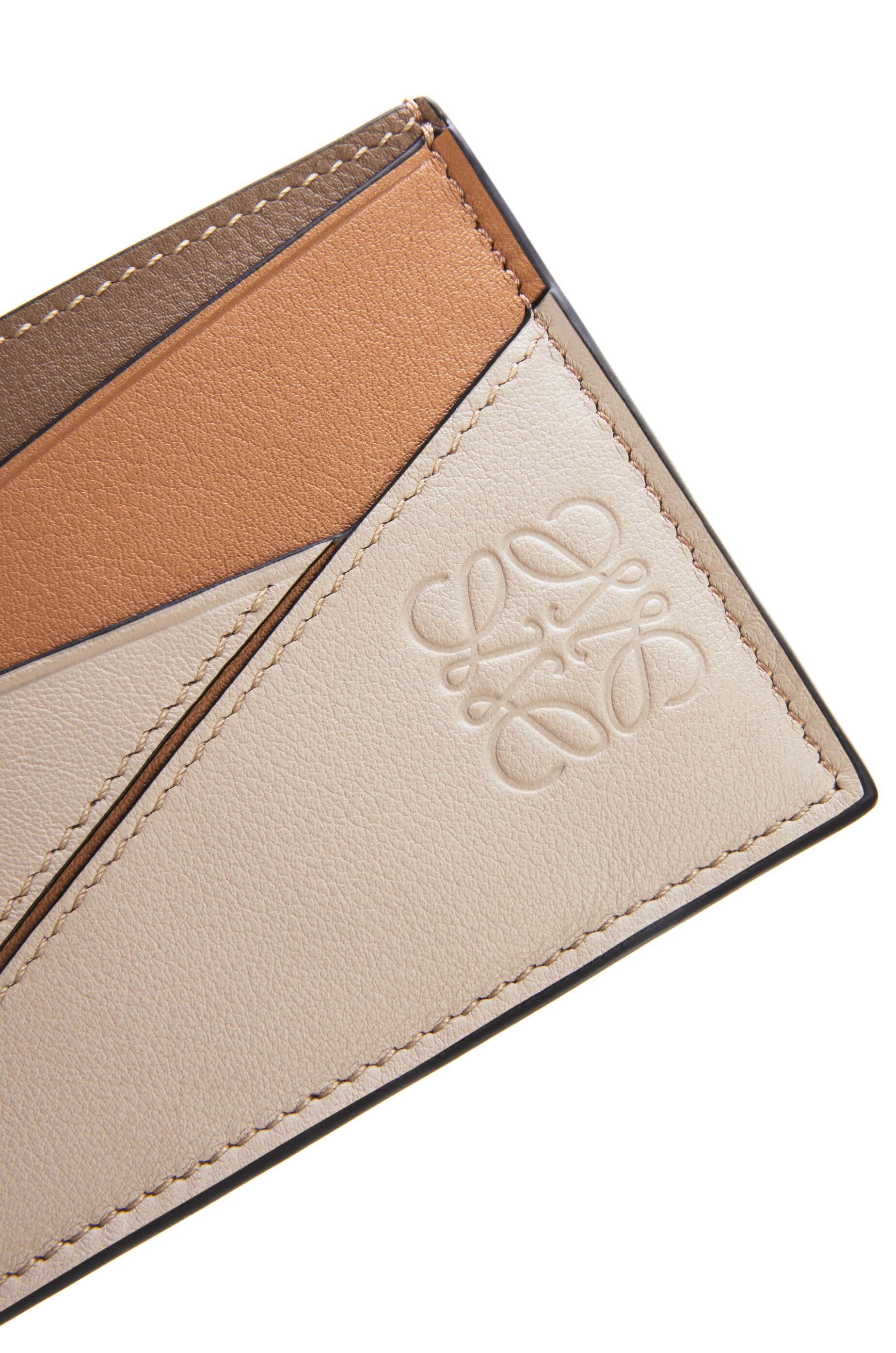 Puzzle plain cardholder in classic calfskin - 4