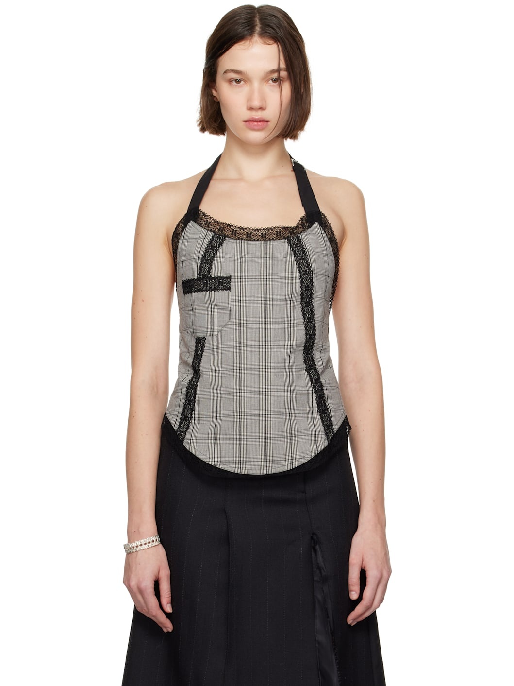 Gray Pinafore Top - 1