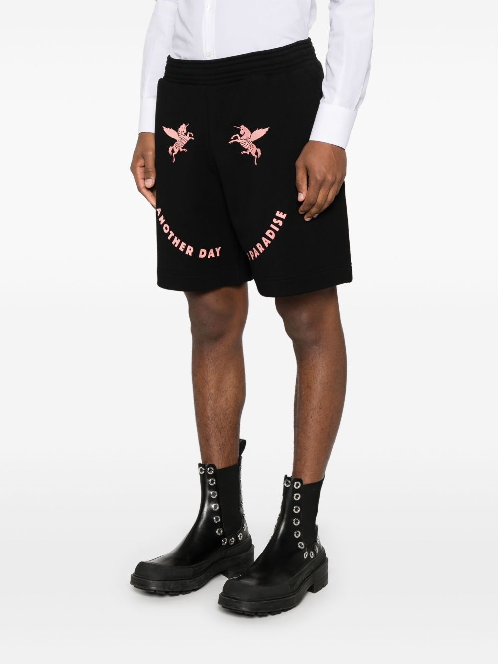 unicorns-embroidered shorts - 3