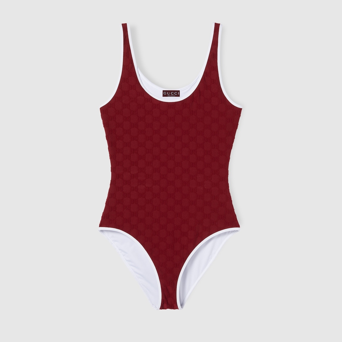 GG terrycloth jersey jacquard swimsuit - 1