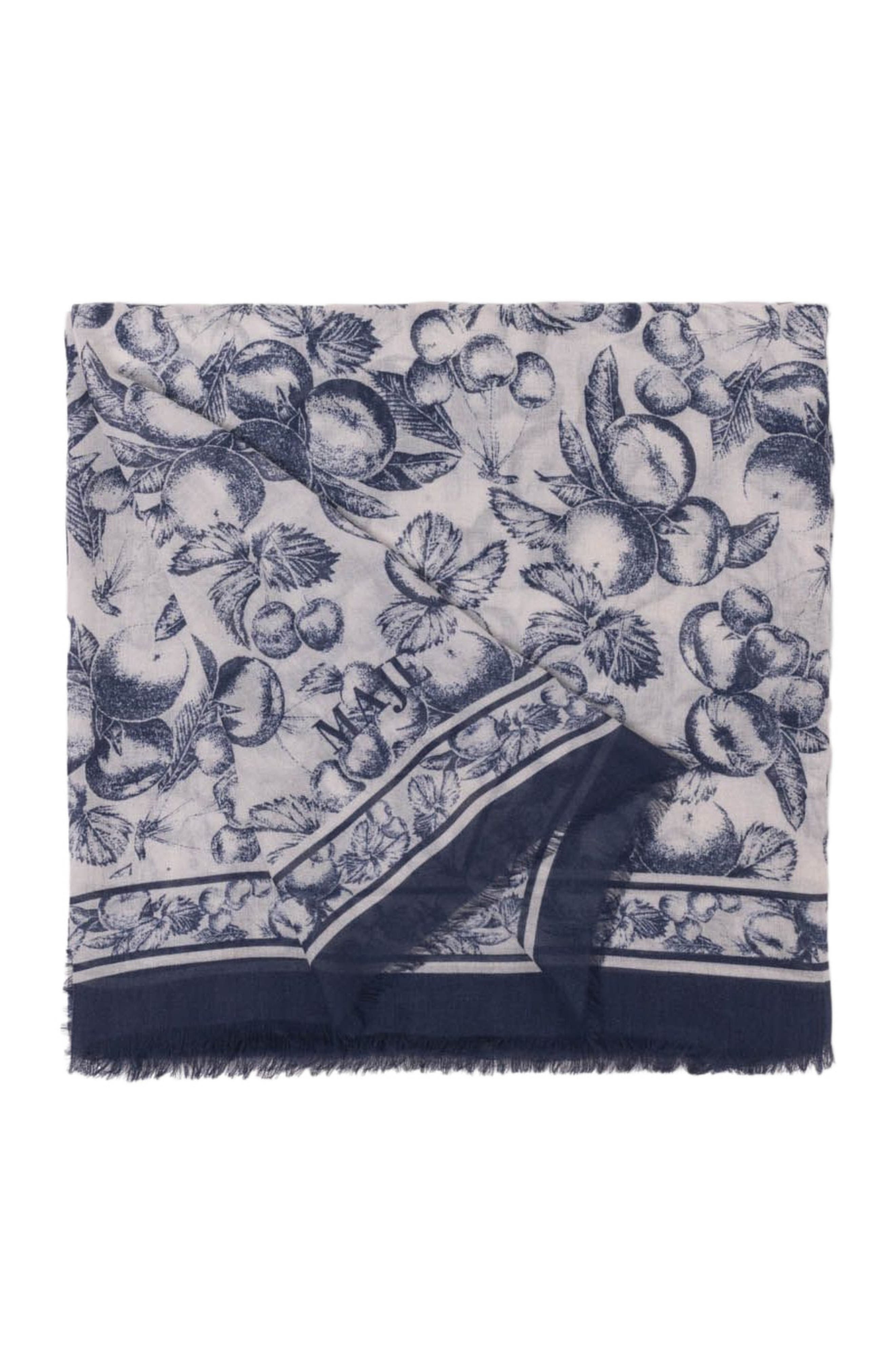 maje Fruit print shawl in Blue Fruits Print at Nordstrom - 1