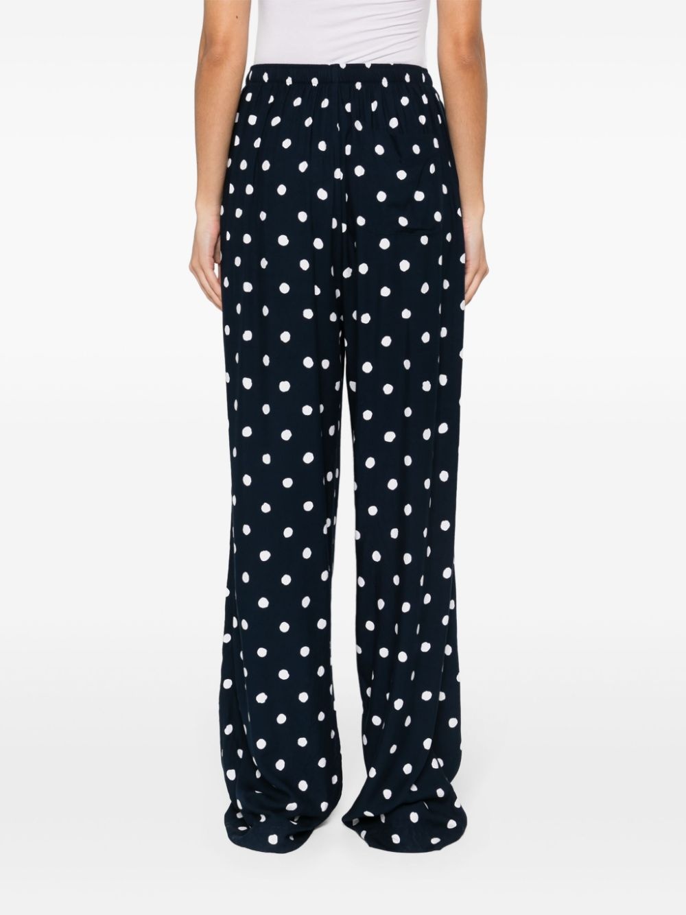 polka-dot straight-leg trousers - 4