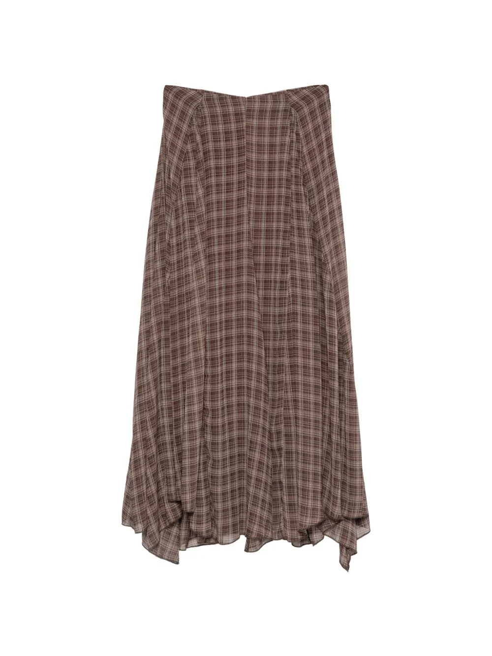check-print maxi skirt - 1