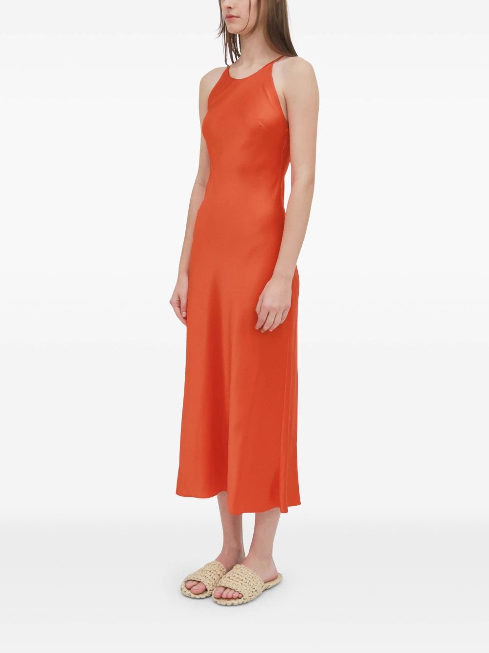 crew-neck slip dress - 5