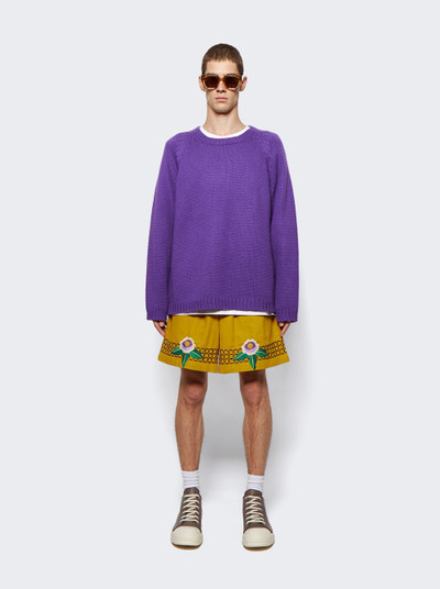 BODE Cashmere Crewneck Sweater Purple outlook