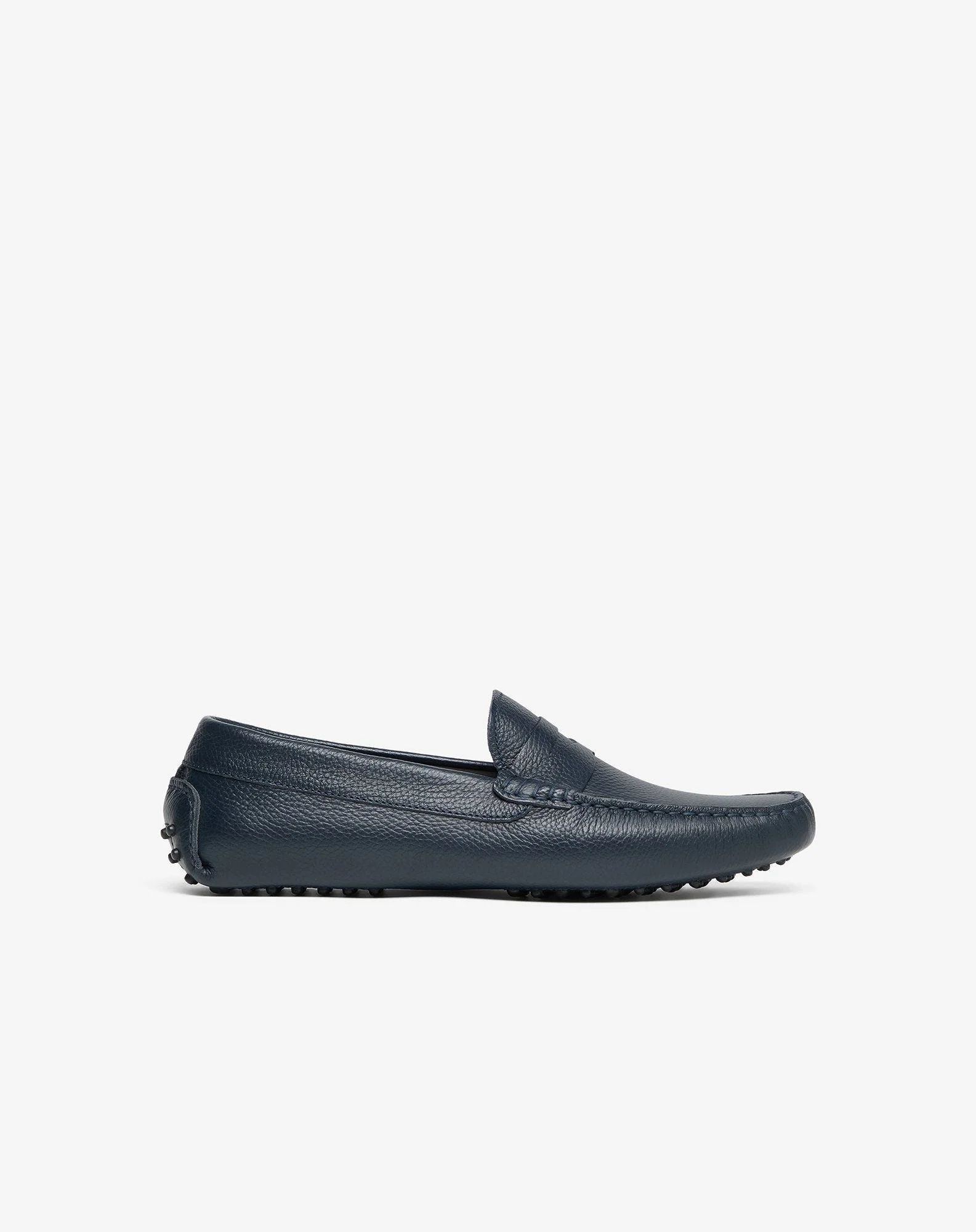 Blue navy leather loafers - 1