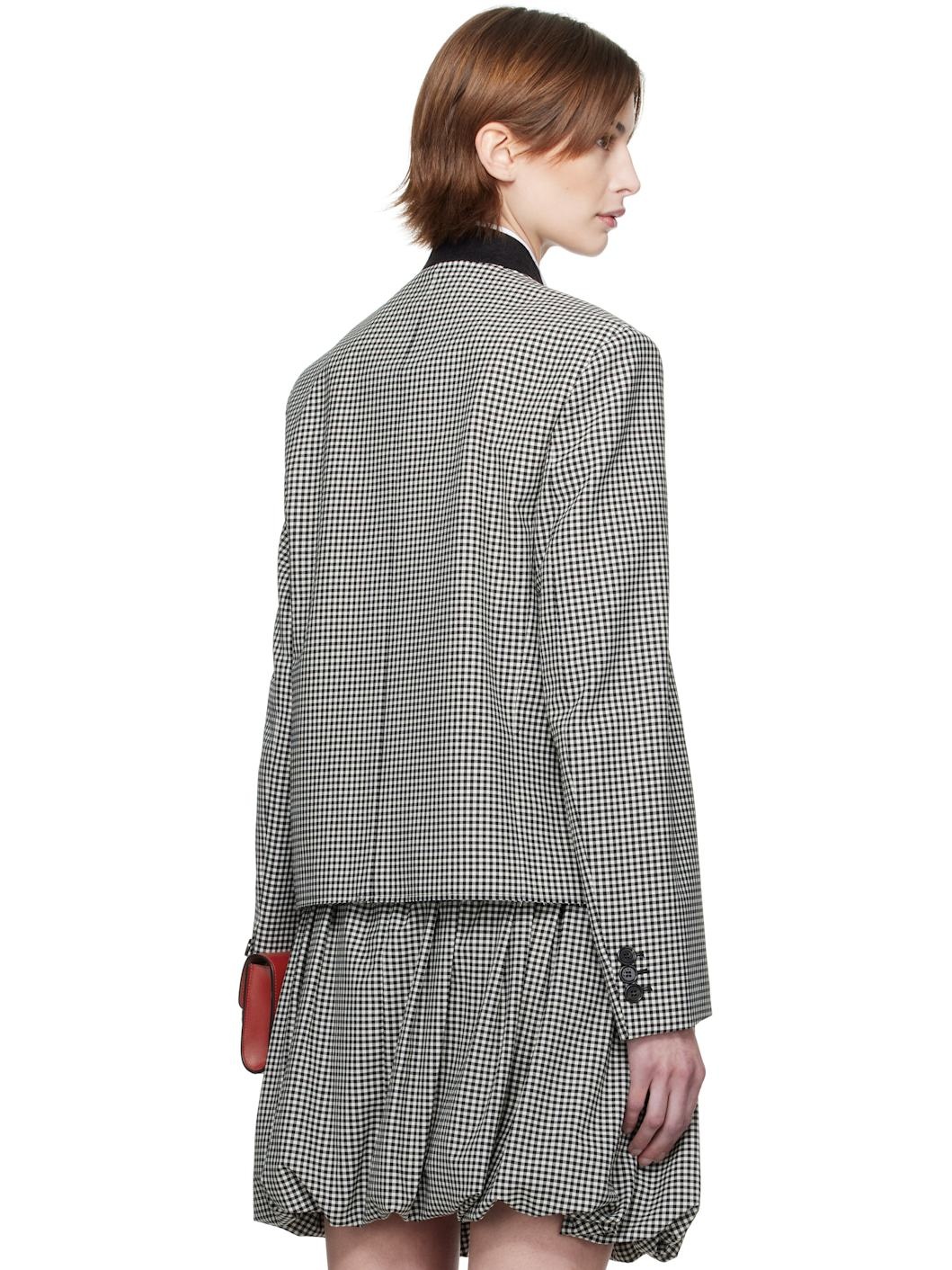 Black & White Gingham Jacket - 3