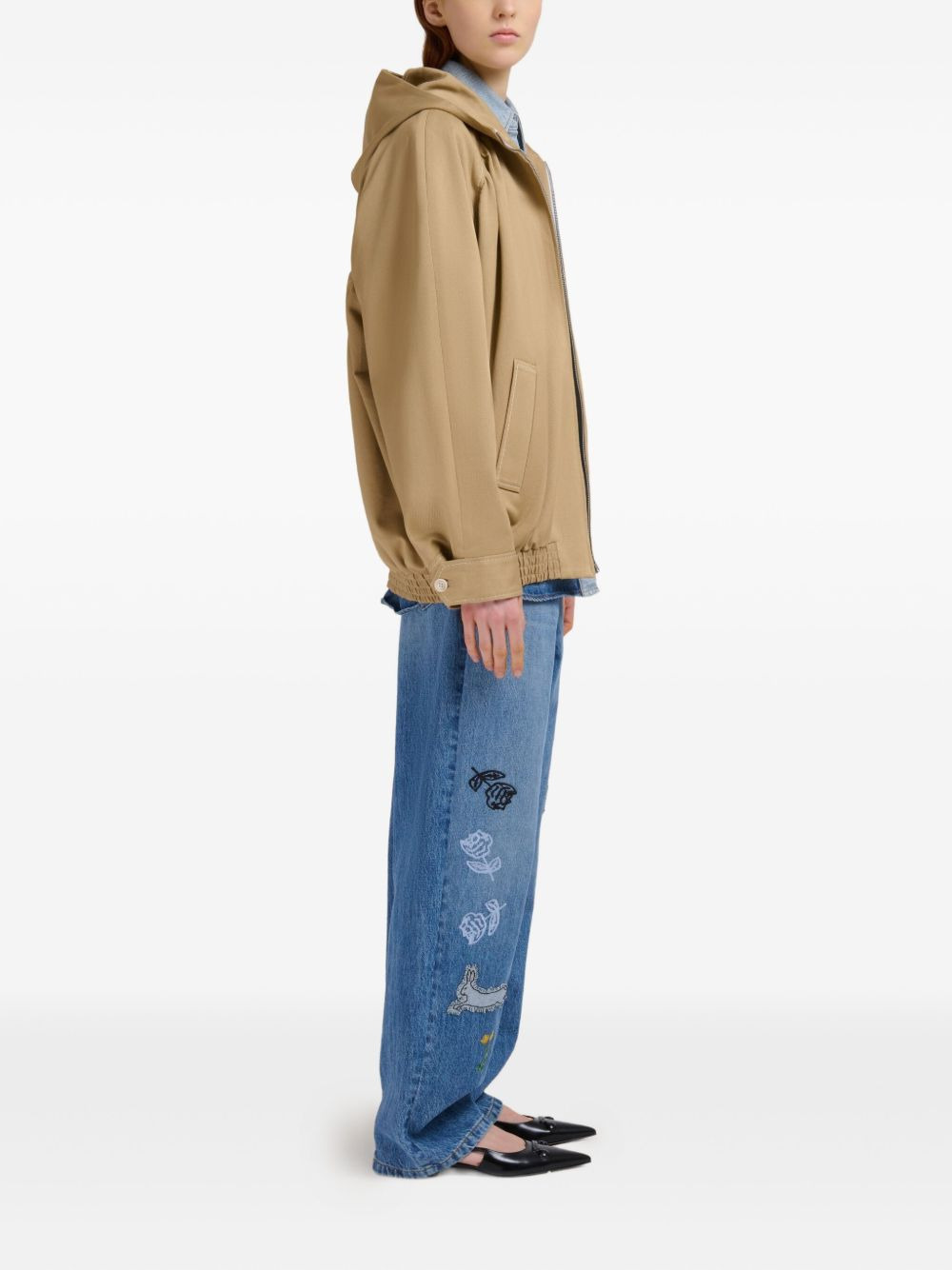 embroidered jeans - 3