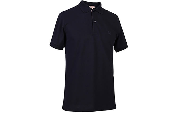Burberry Logo lapel Short Sleeve Polo Shirt Navy Blue 80045781 - 2