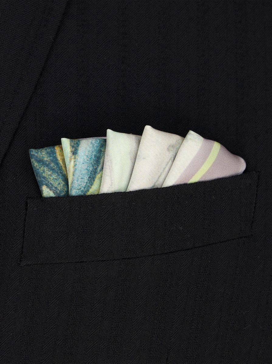 POCKET SQUARE WITH FLOWERS - 2