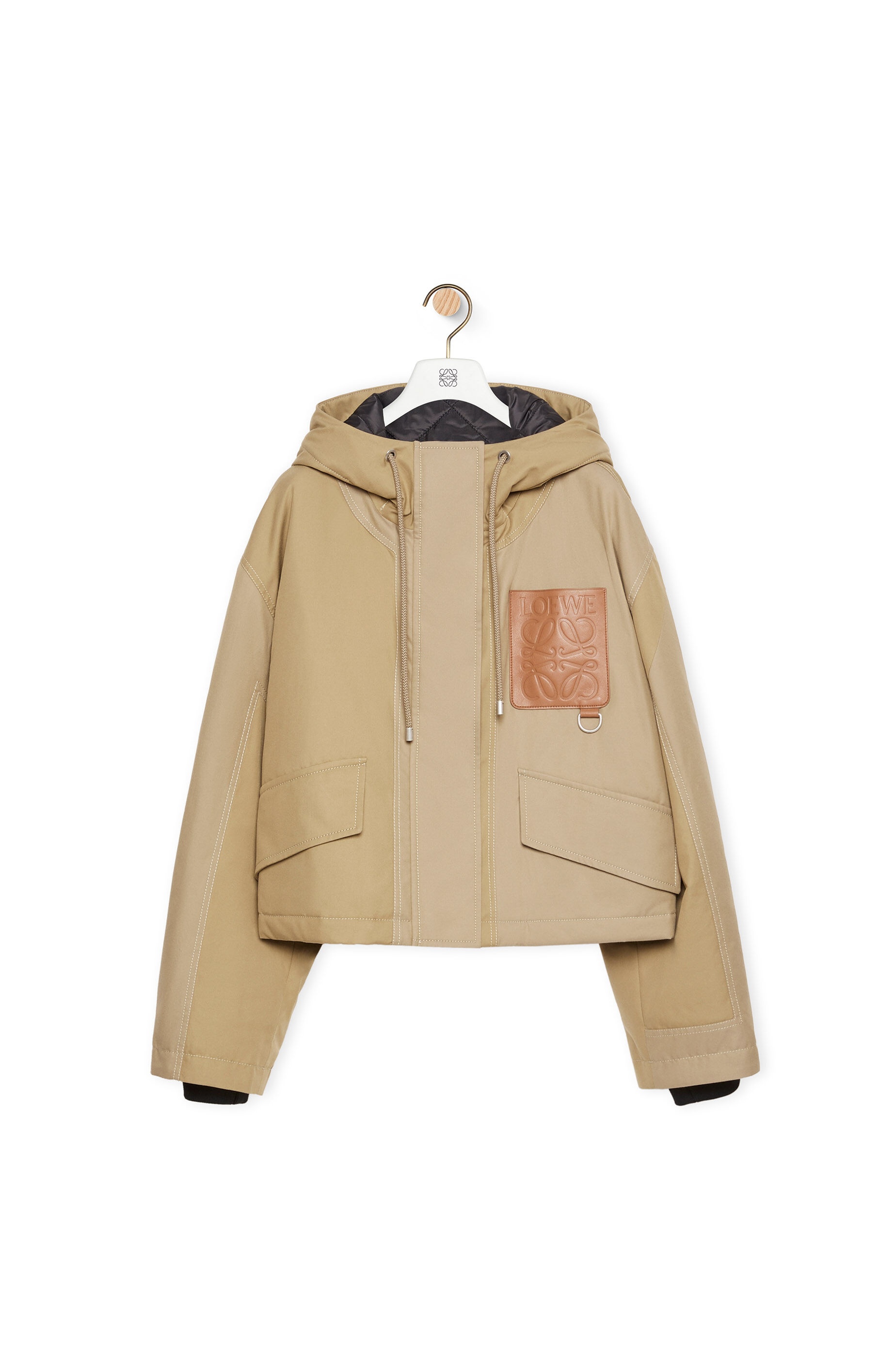Short hooded parka in cotton - 1