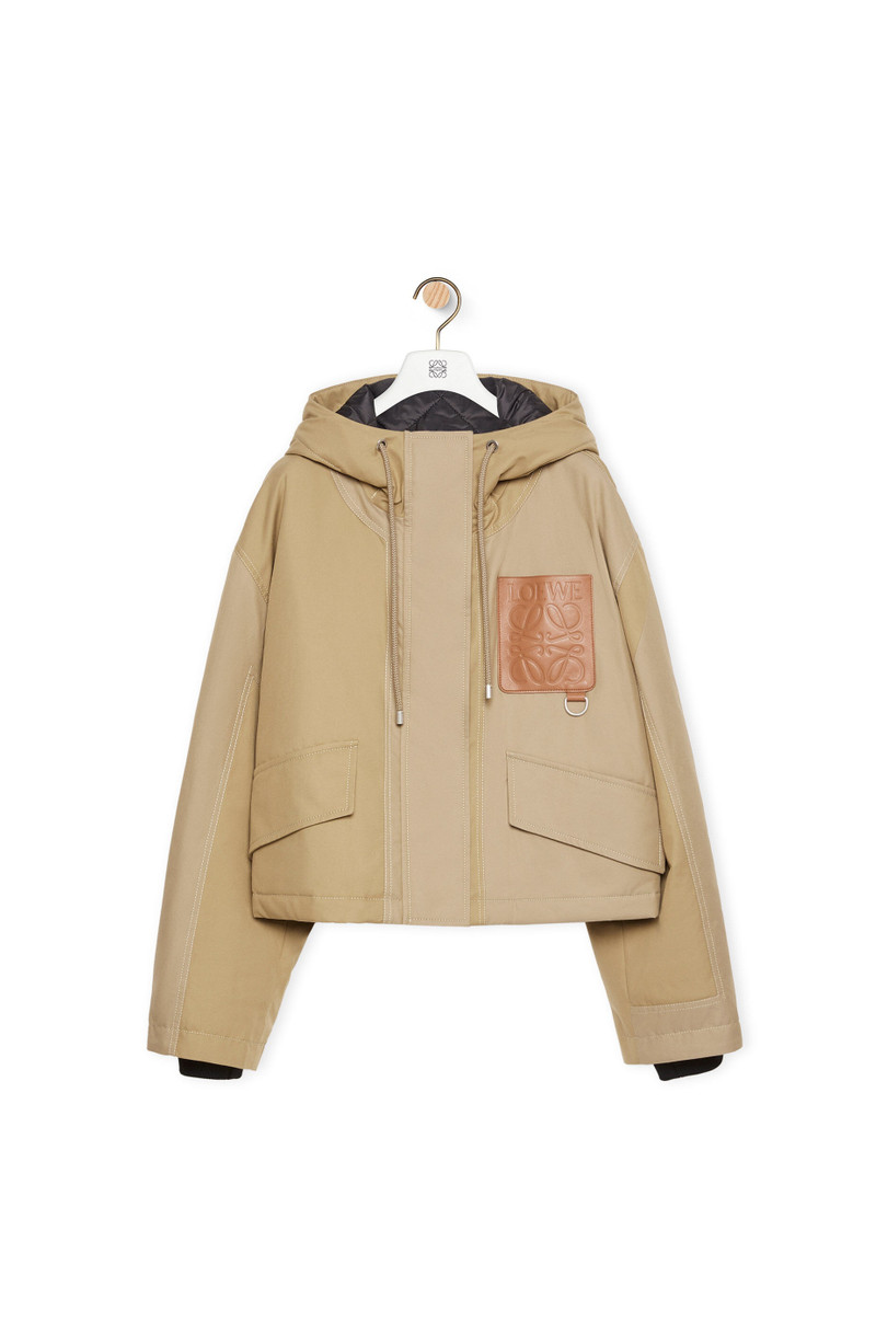 Short hooded parka in cotton 1