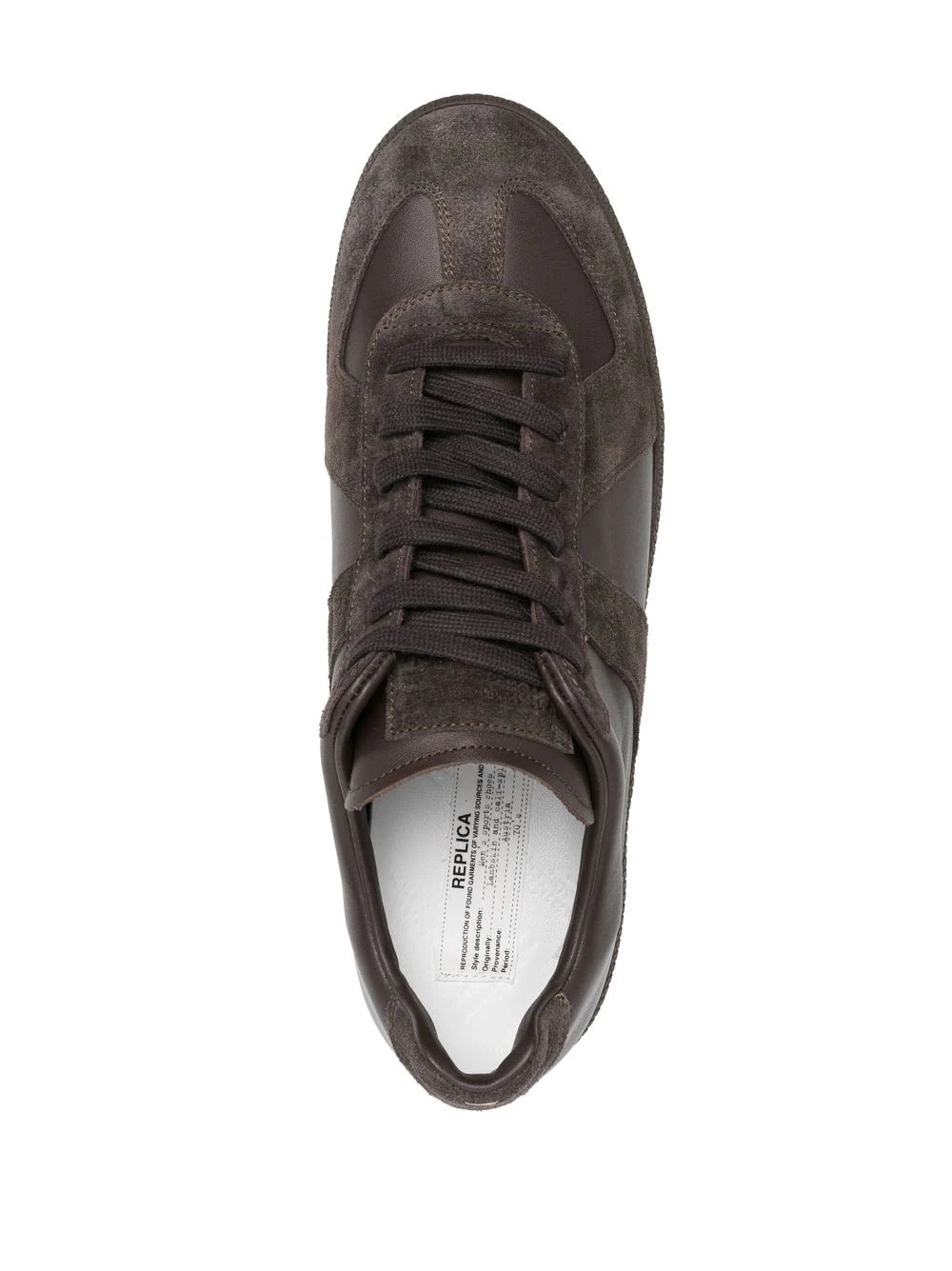 suede contrast sneakers - 4