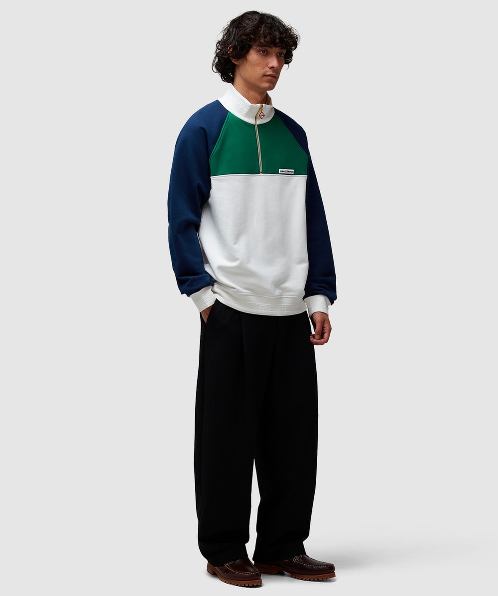 ¼ zip colourblock sweatshirt - 6