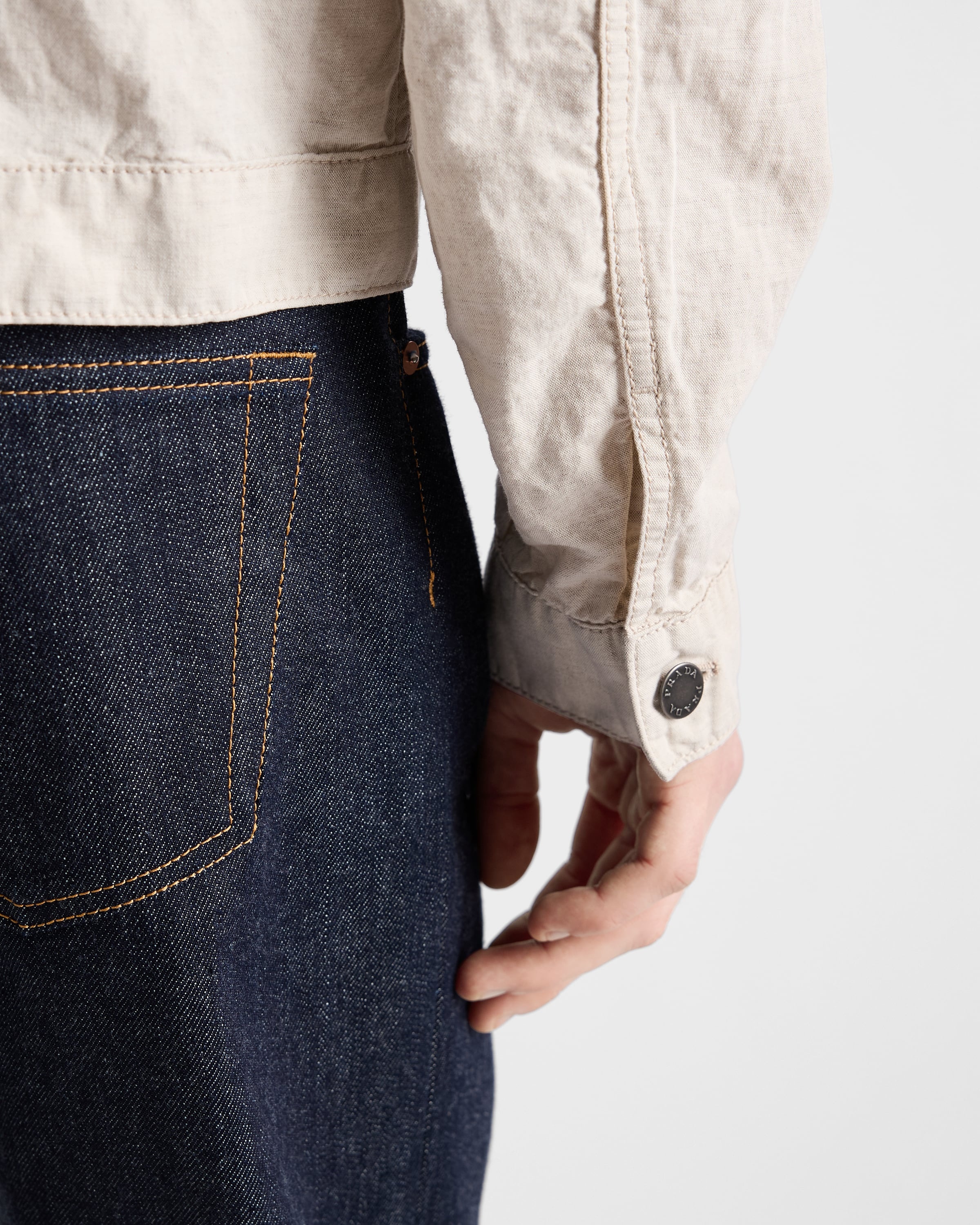 Chambray blouson jacket - 6
