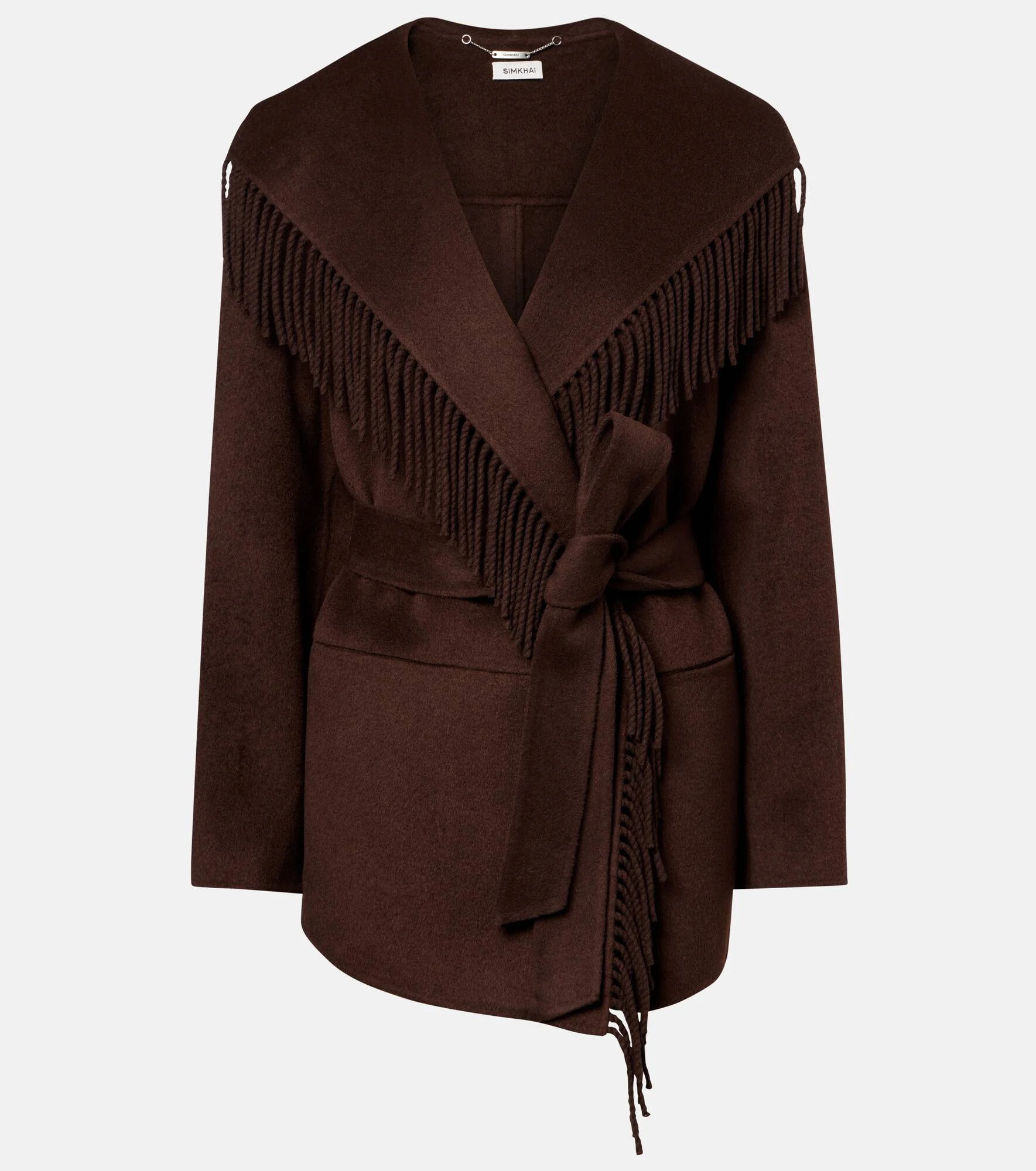 Rowen fringed wool-blend jacket - 1