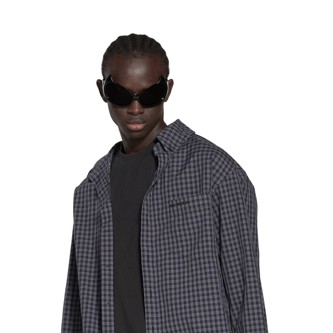 Men's Trompe L'œil Shirt Regular Fit in Black - 5