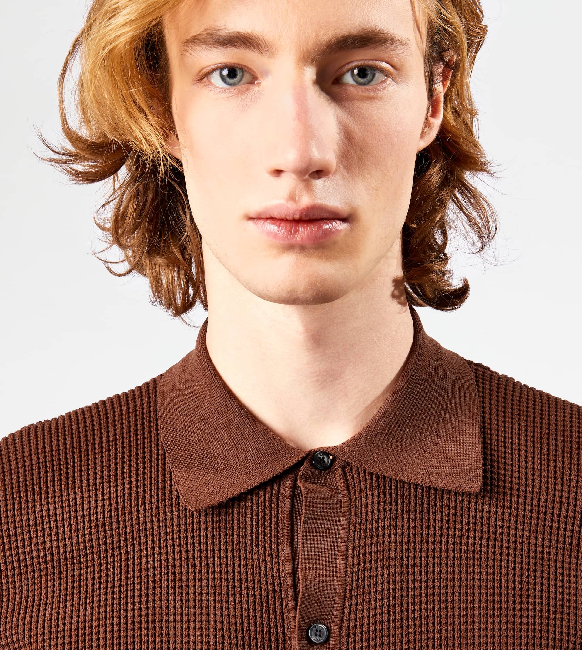 SHIRT IN KNIT - BROWN - 2