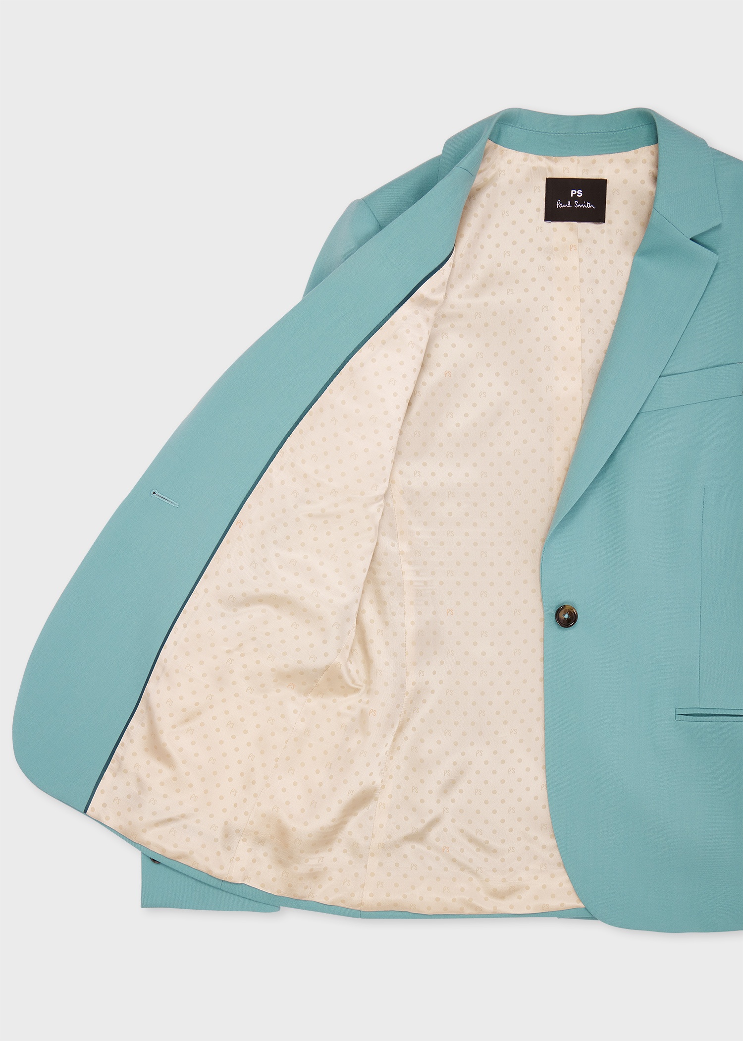 Women's Sea Green Wool Double-Breasted Blazer - 2
