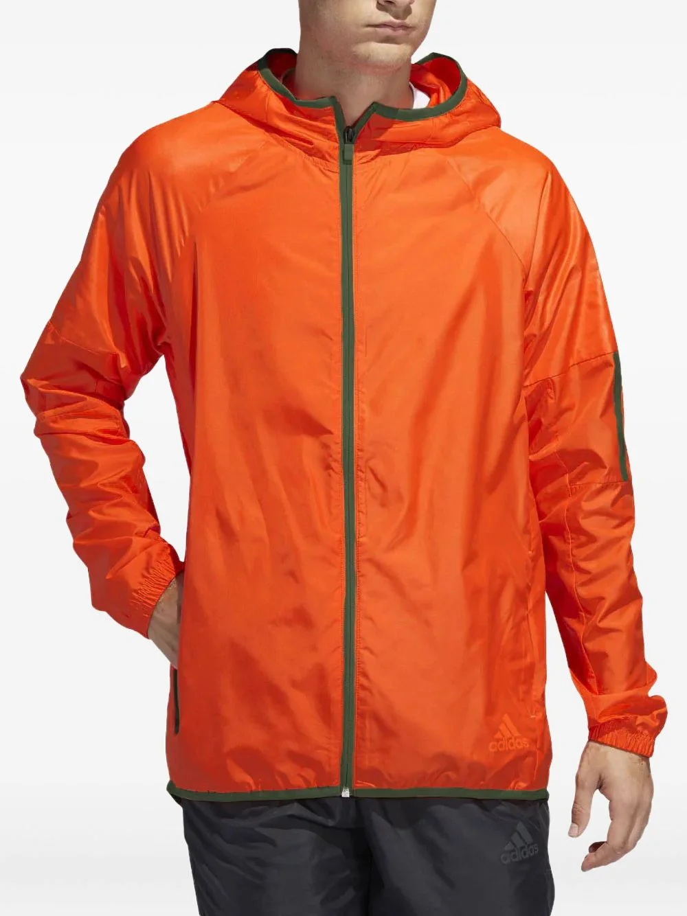 zip-up windbreaker jacket - 1