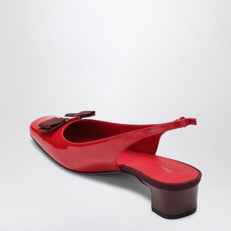Ferragamo Vara Red/Burgundy Slingback Women - 2