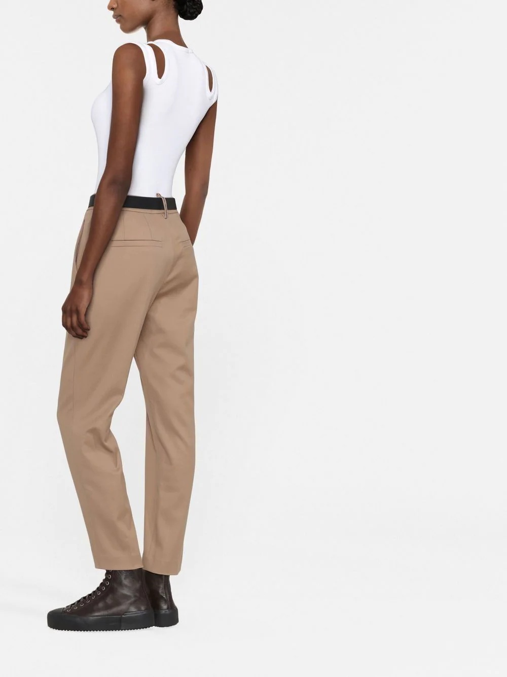 Monili-trim cropped trousers - 3