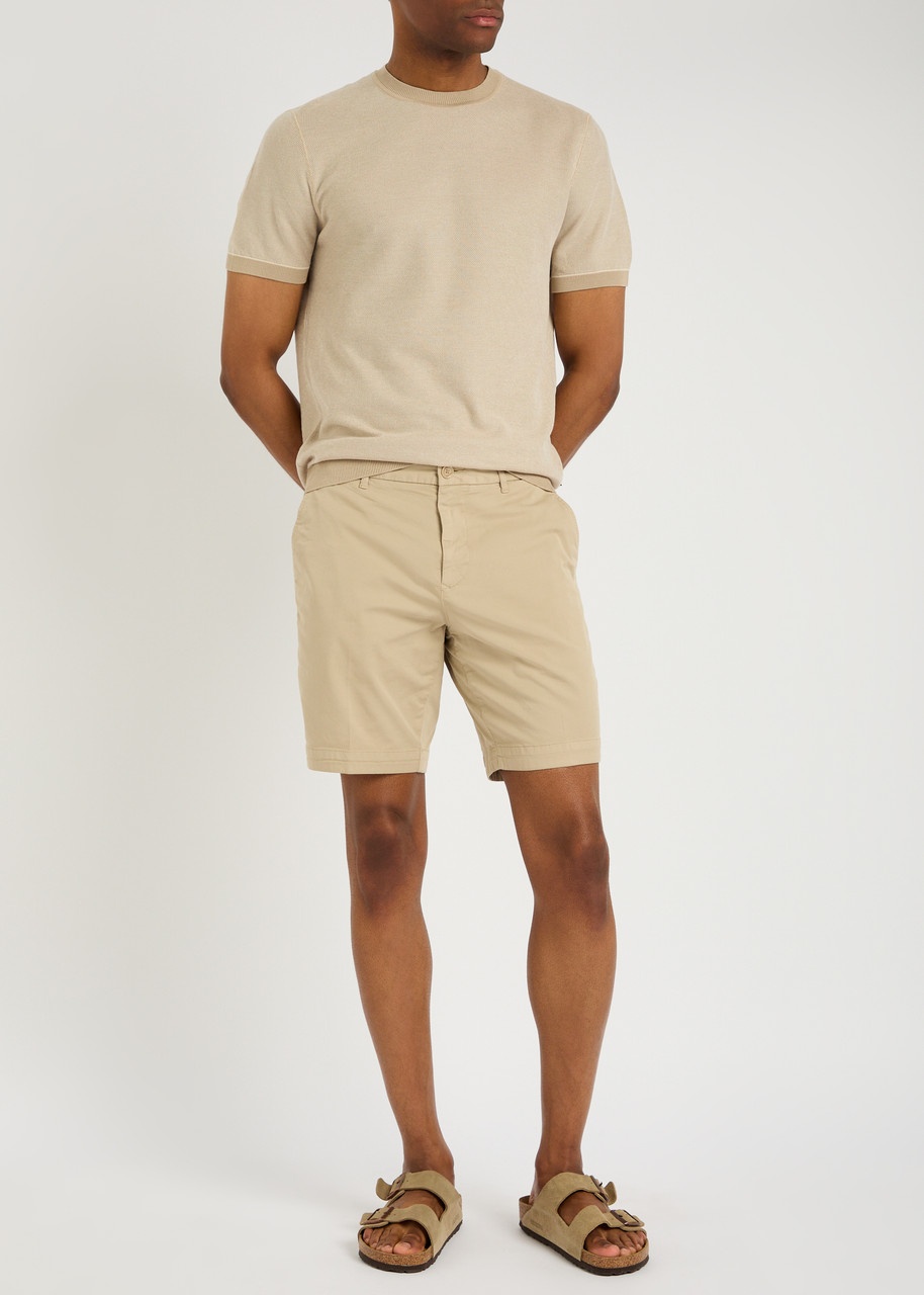 Boss H-slice Stretch-cotton Shorts - 4