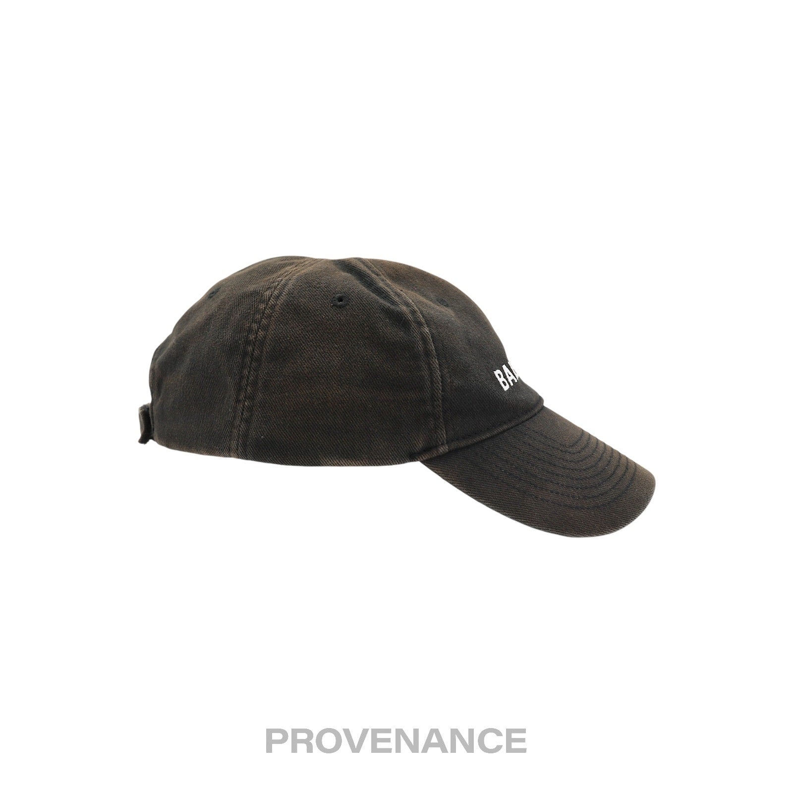 Balenciaga Embroidered Logo Cap - Archetype Washed Black - 5