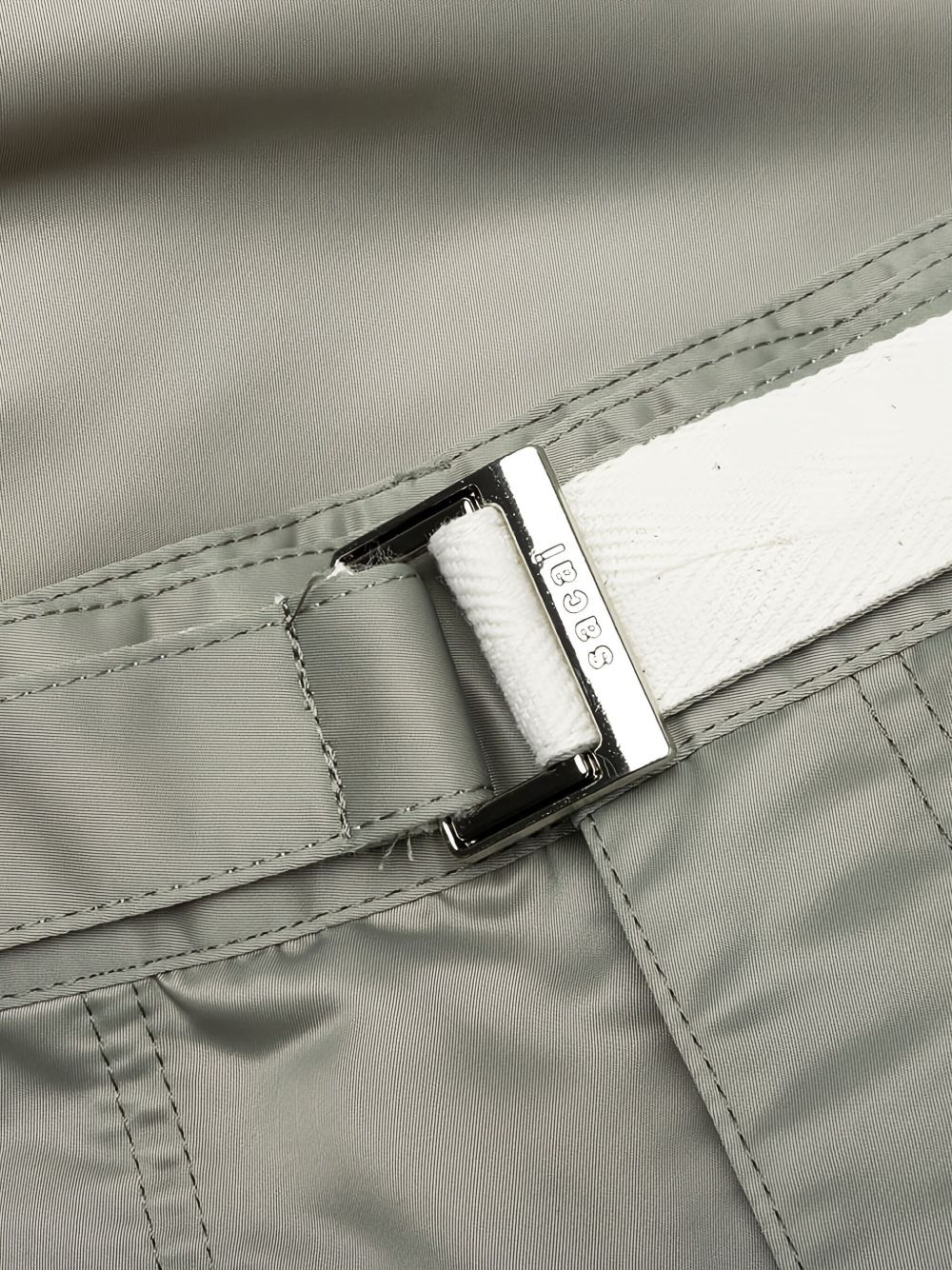 twill belted shorts - 3