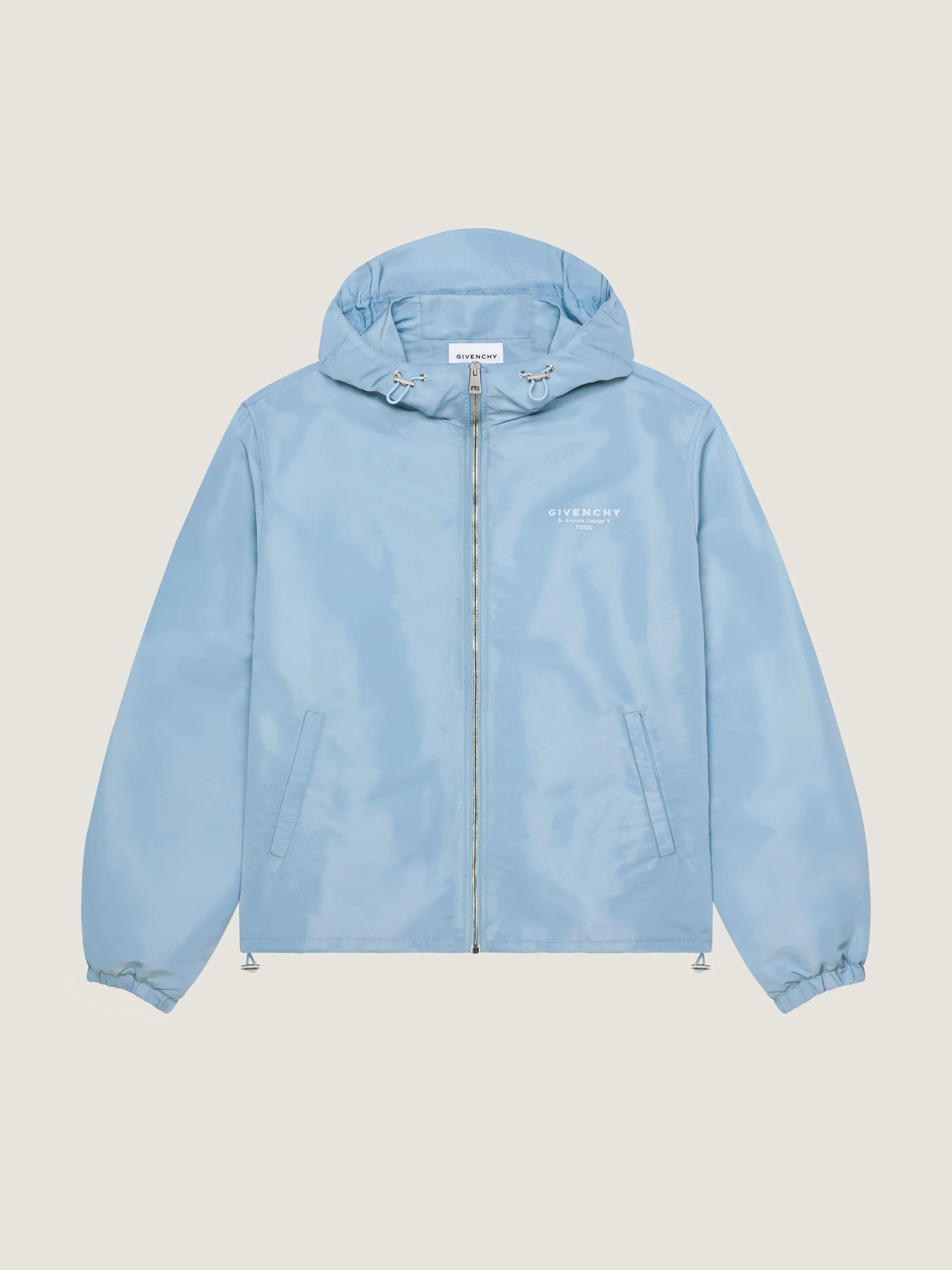 WINDBREAKER WITH GIVENCHY STAMP EMBROIDERY - 1