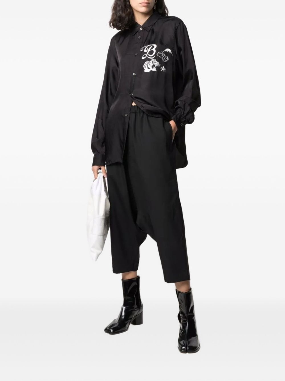 tiger-embroidered shirt - 3