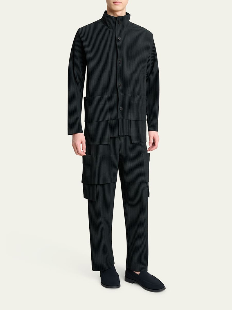 ISSEY MIYAKE Men's Dark Gray Multi Pocket Pants outlook