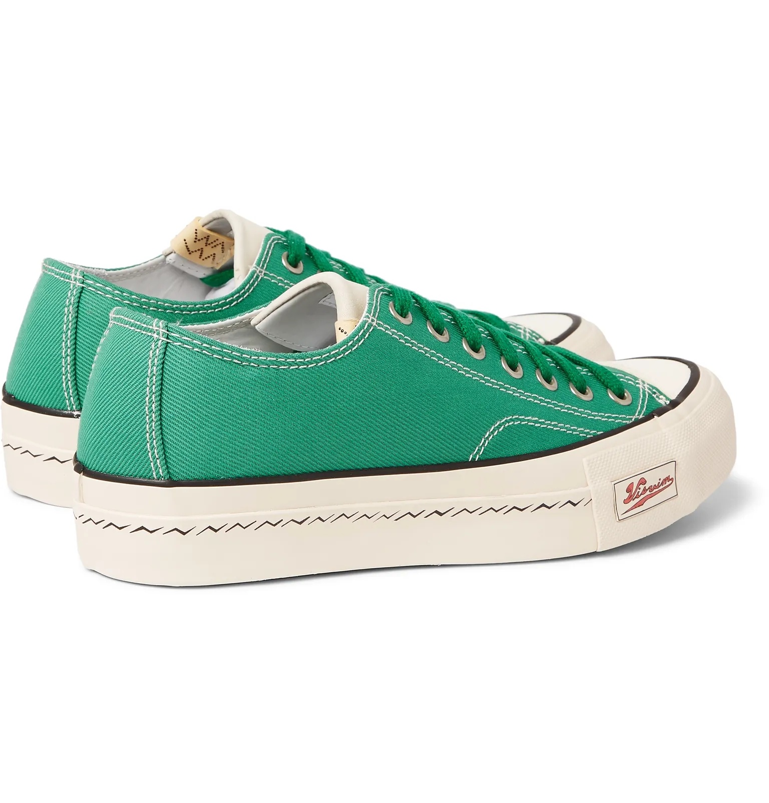 Skagway Leather-Trimmed Canvas Sneakers - 22