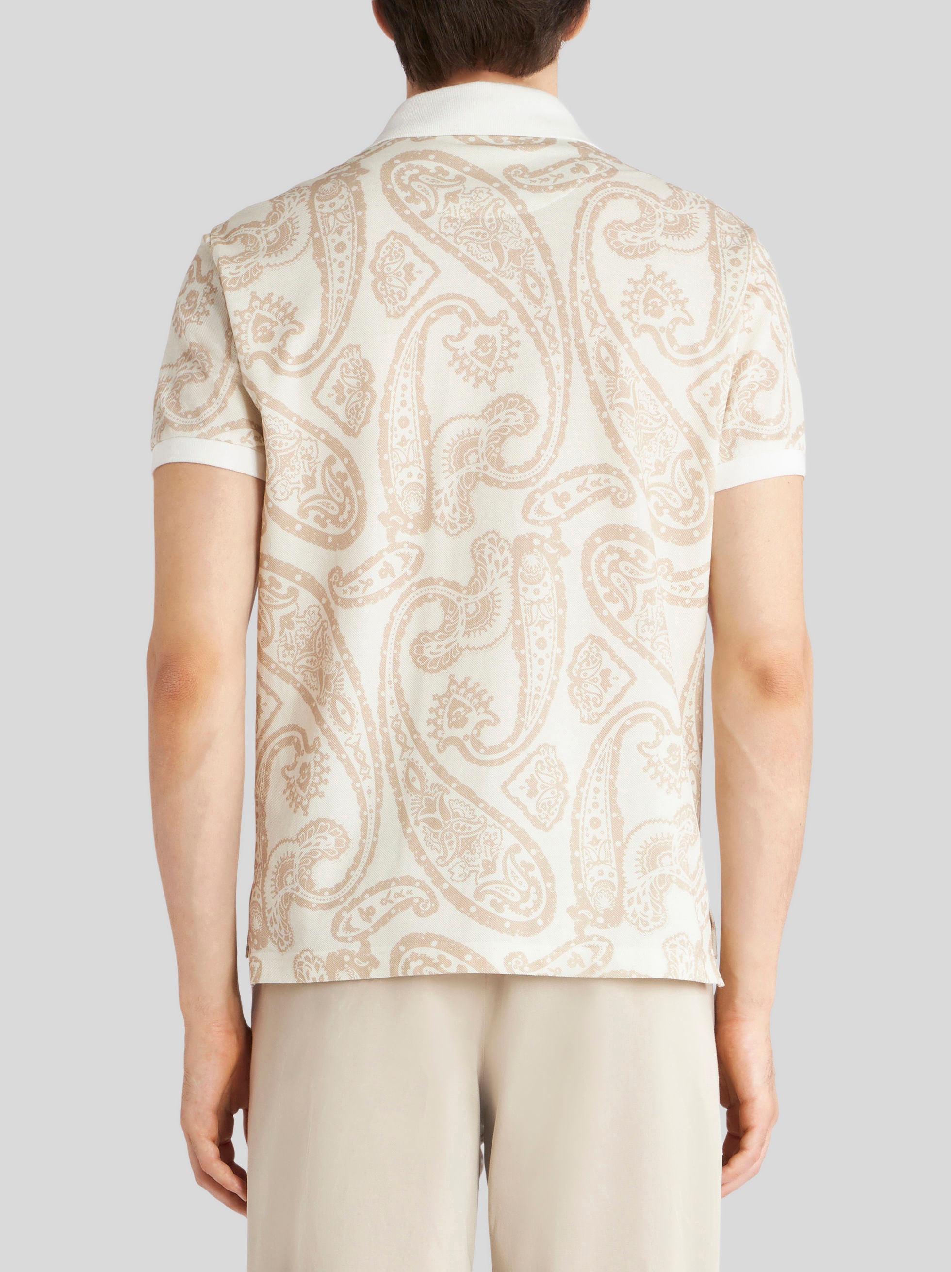 PAISLEY PRINT POLO SHIRT - 4