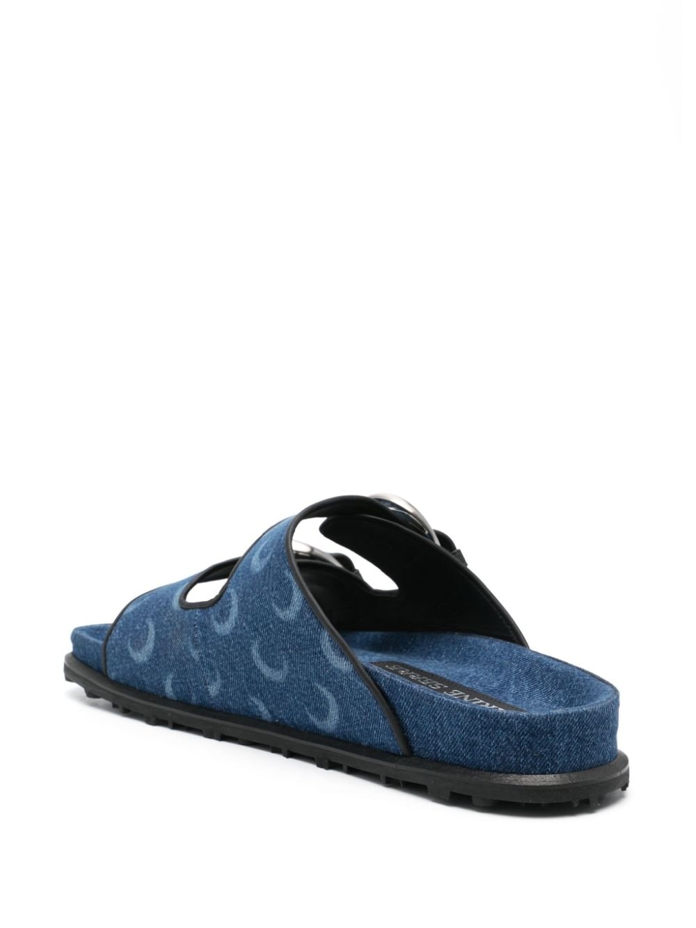 Moonogram-pattern denim sandals - 3